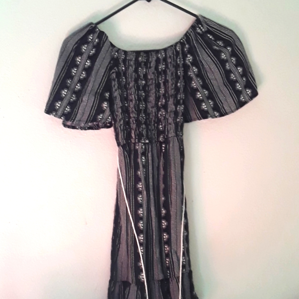 A black and white dress